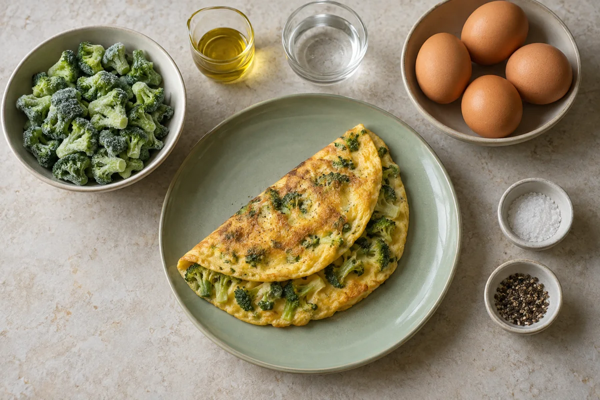 Omelette au brocoli