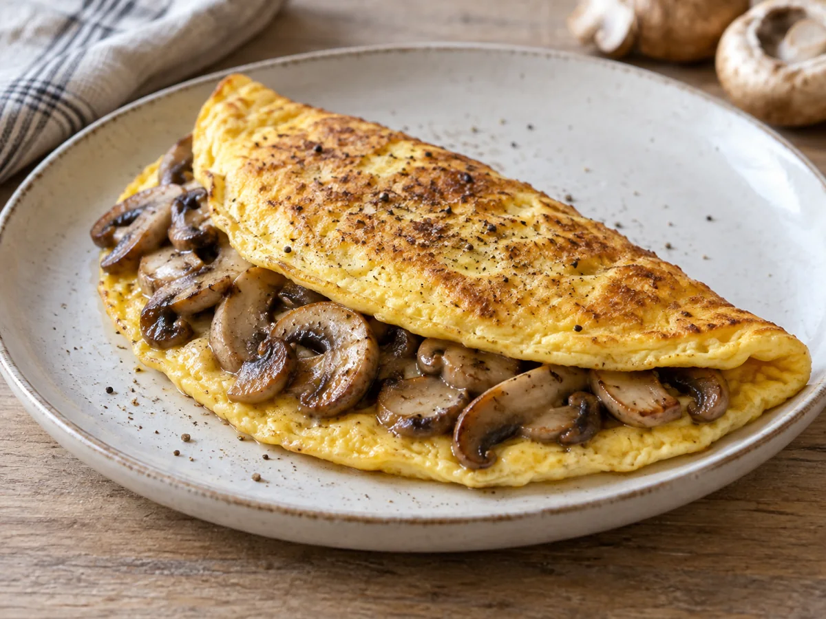 Omelette aux champignons