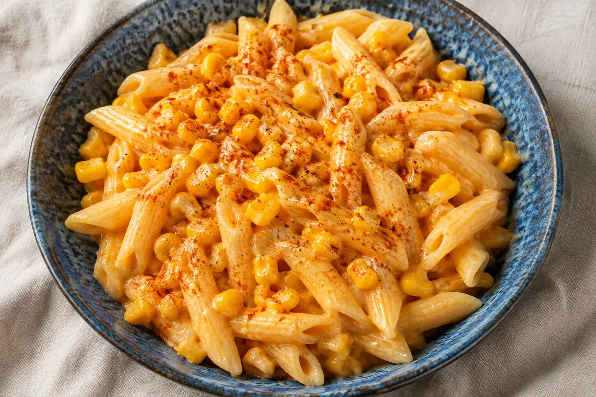Pâtes au maïs et paprika