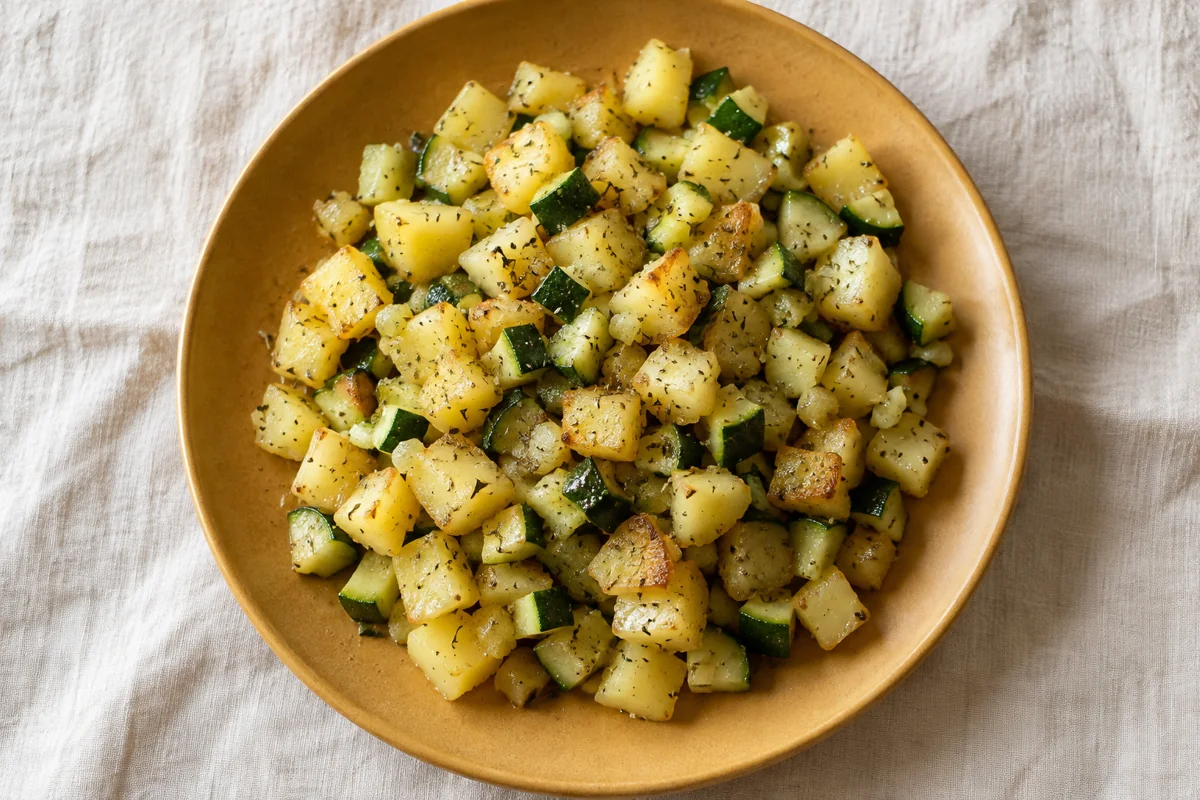 Poêlée de pommes de terre aux courgettes