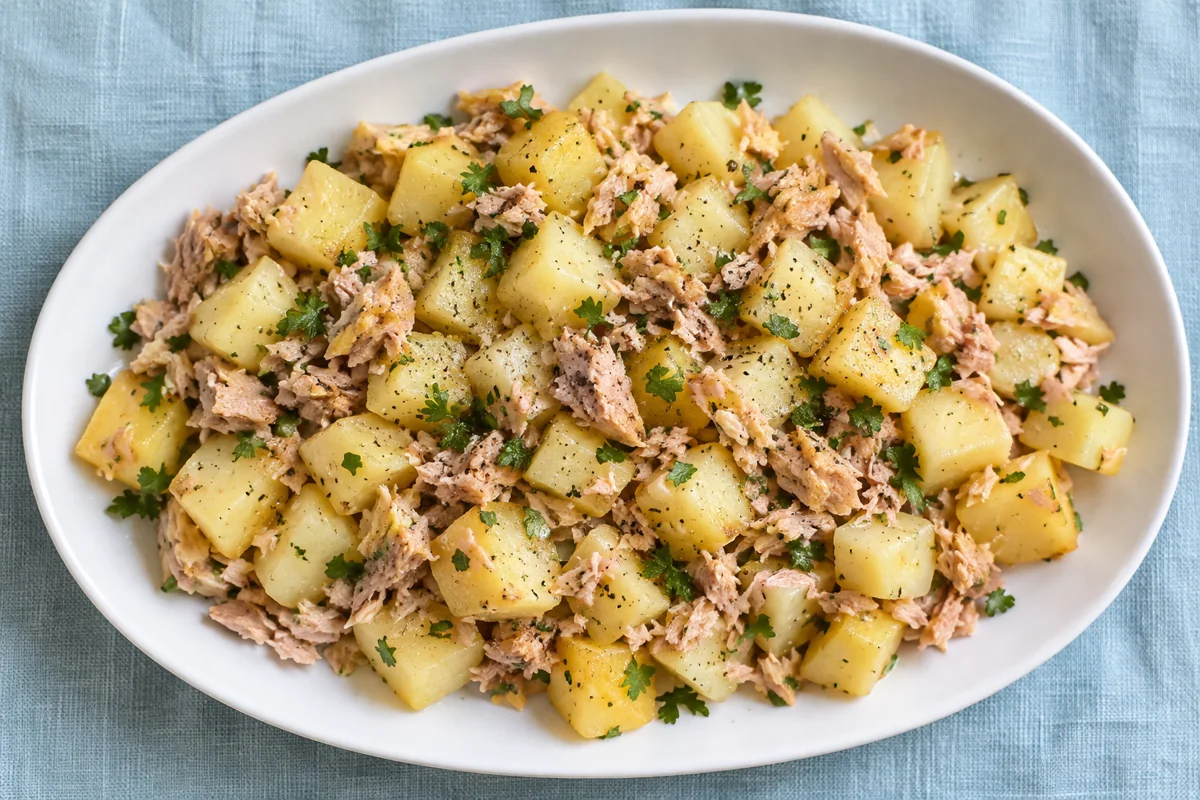 Pommes de terre au thon citronné