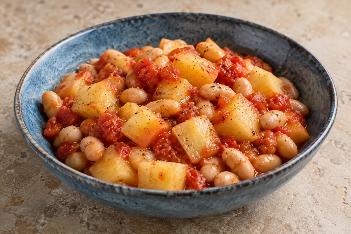 Pommes de terre aux haricots blancs