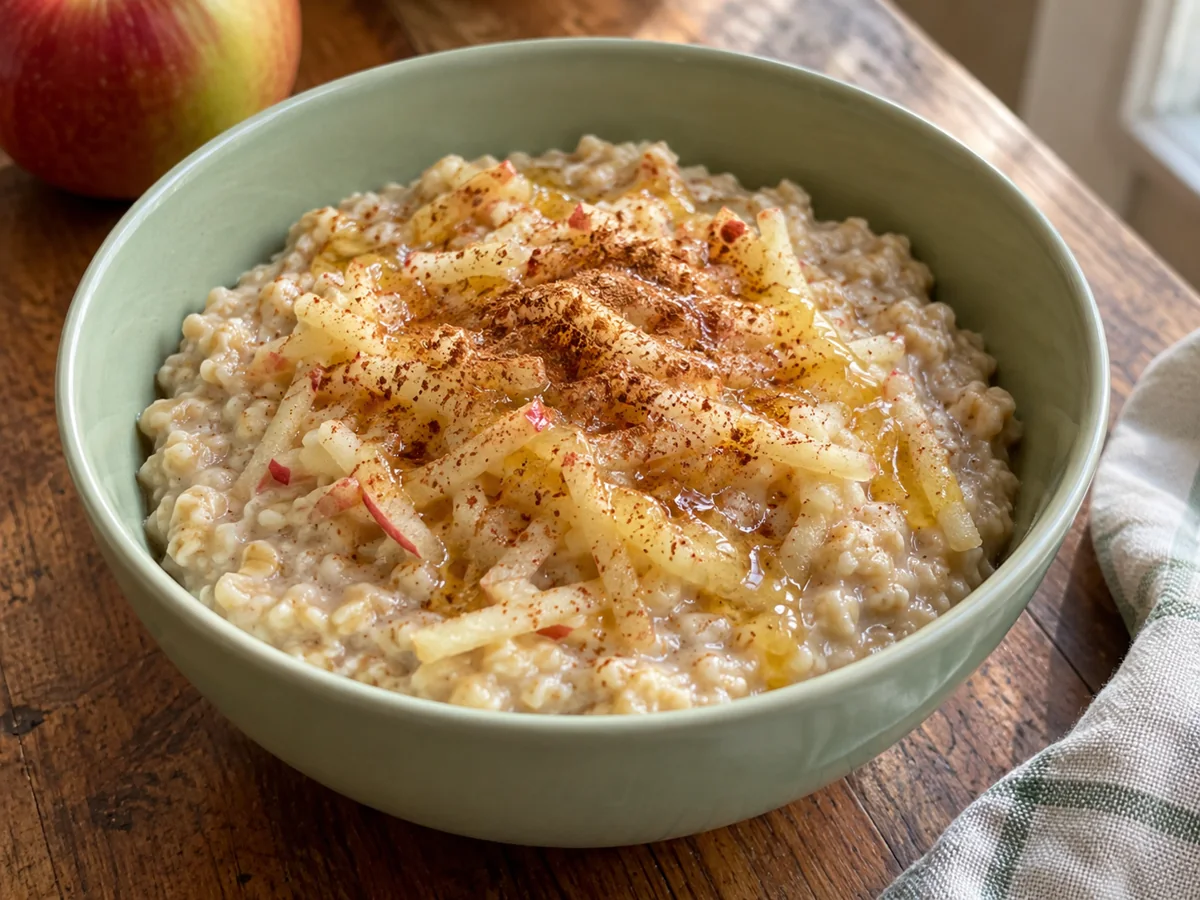 Porridge pomme et cannelle