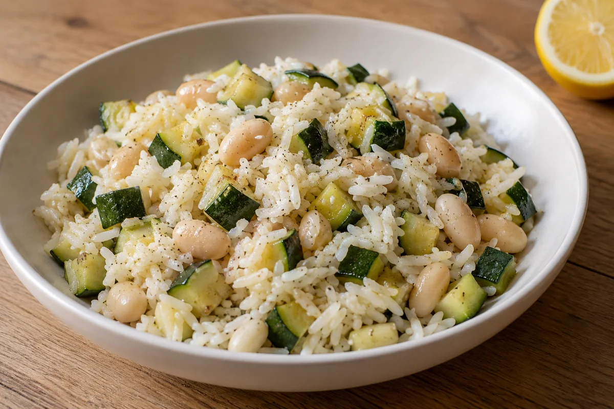 Riz aux courgettes et citron
