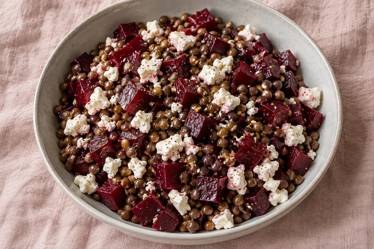 Salade de betterave et lentilles