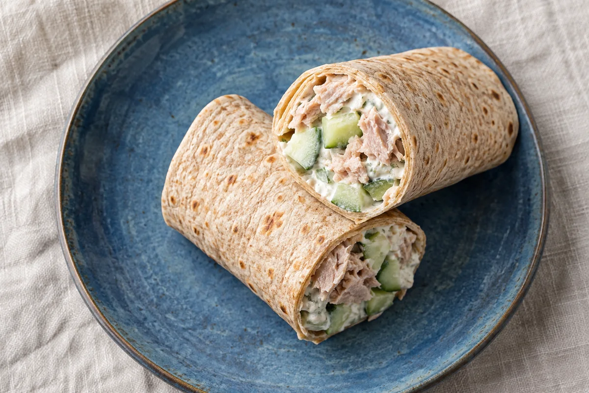 Wraps au thon et concombre