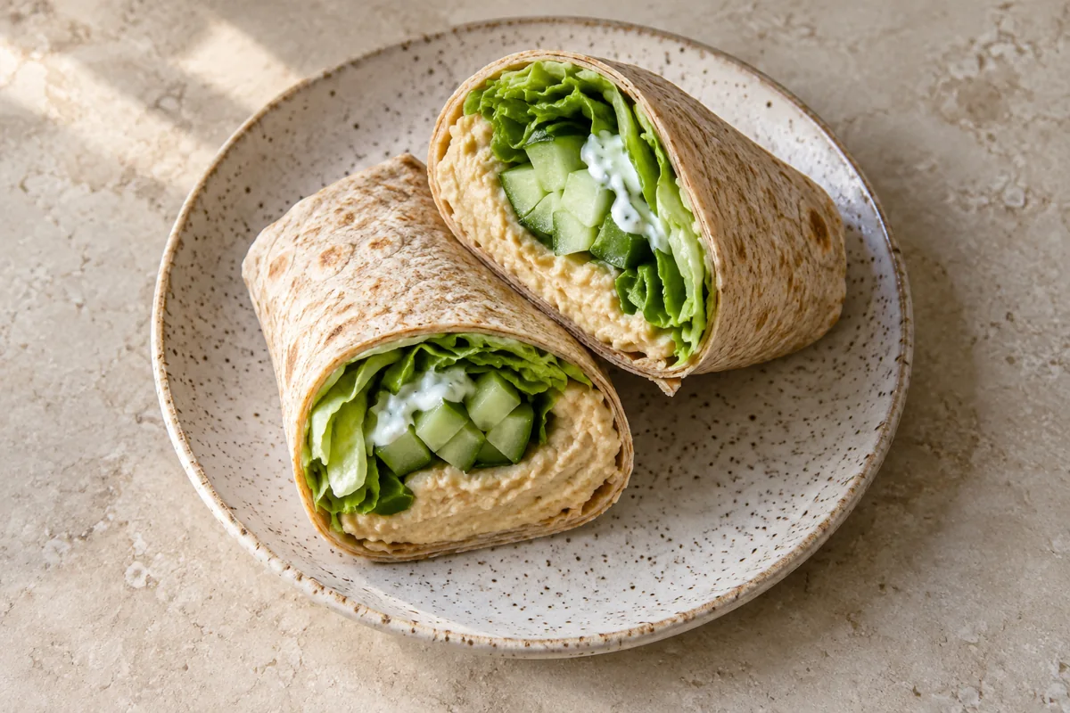 Wraps houmous et concombre